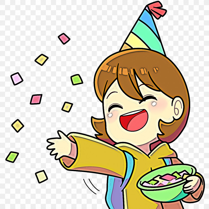Party Hat, PNG, 1200x1200px, Cartoon, Finger, Happy, Nose, Party Hat Download Free