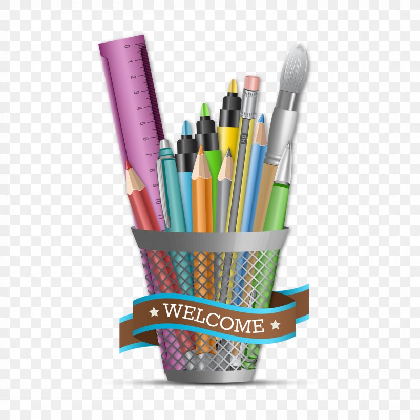 Pencil Pens Paper Brush Pot Drawing, PNG, 1667x1667px, Pencil, Brush Pot, Desk, Drawing, Marker Pen Download Free