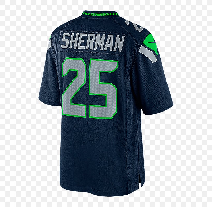 Sports Fan Jersey Nike Richard Sherman #25 Seattle Seahawks Limited NFL Jersey Navy Nike Richard Sherman #25 Seattle Seahawks Limited NFL Jersey Navy American Football, PNG, 800x800px, Sports Fan Jersey, Active Shirt, American Football, Brand, Clothing Download Free