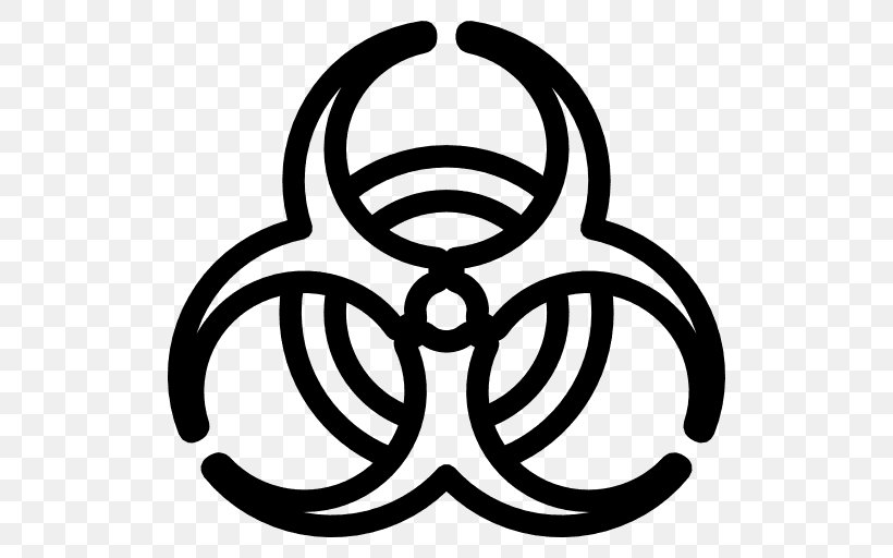 Biological Hazard Symbol, PNG, 512x512px, Biological Hazard, Black And White, Hazard, Laboratory, Monochrome Download Free