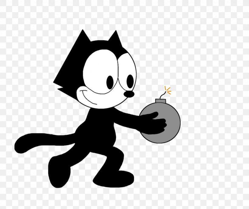 Felix The Cat VFA-31 Sticker Clip Art, PNG, 974x820px, Cat, Black, Black And White, Carnivoran, Cartoon Download Free
