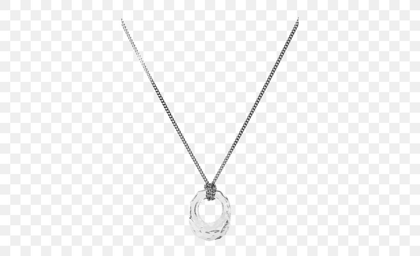 Necklace Pendant Chain Silver, PNG, 500x500px, Necklace, Black, Black And White, Body Jewelry, Body Piercing Jewellery Download Free