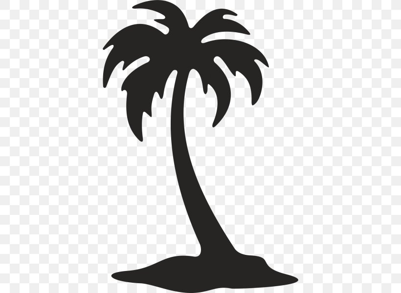 Arecaceae Tree Drawing Sticker Clip Art, PNG, 600x600px, Arecaceae, Arecales, Black And White, Branch, Color Download Free