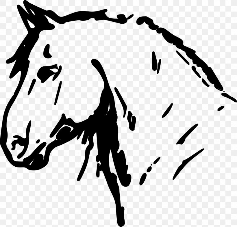 Horse Drawing Vector Graphics Photography, PNG, 980x940px, Horse, Art, Black, Black And White, Bridle Download Free