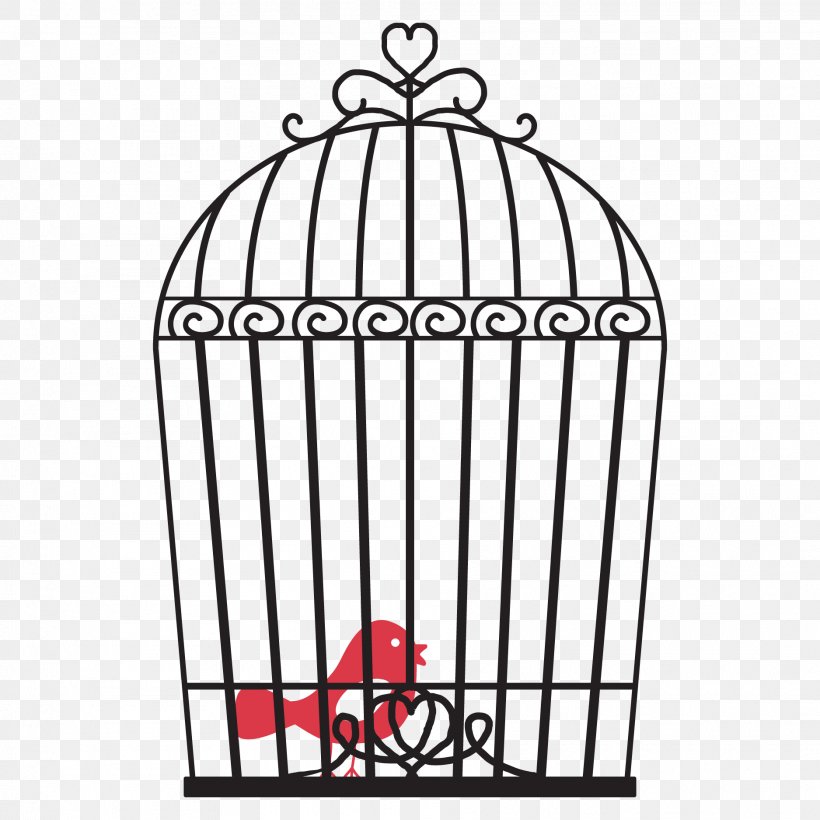 Birdcage Domestic Canary Clip Art, PNG, 1875x1875px, Bird, Area, Art, Birdcage, Black And White Download Free