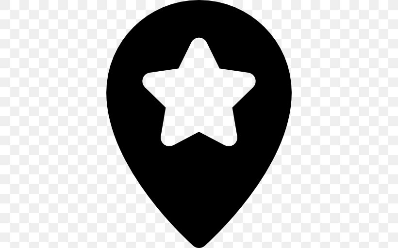 Black And White Symbol Star, PNG, 512x512px, Point Of Interest, Black And White, Cdr, Flat Design, Heart Download Free