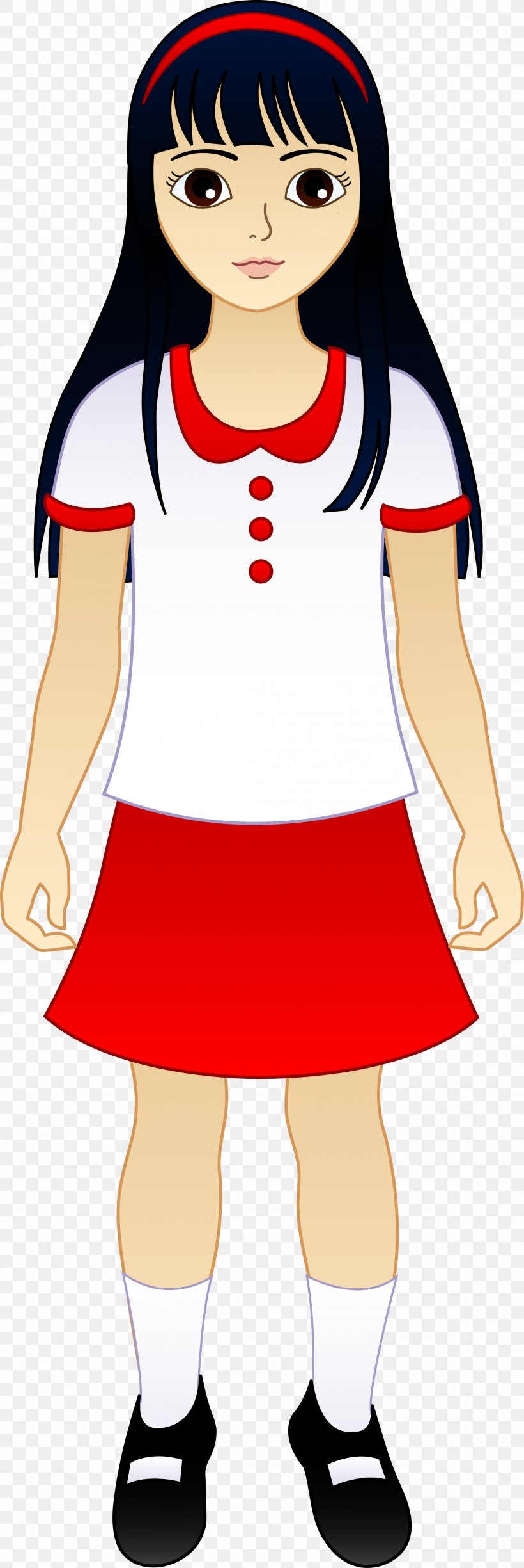 School Girl, PNG, 2119x6330px, Girl, Cartoon, Clothing, Costume, Drawing  Download Free