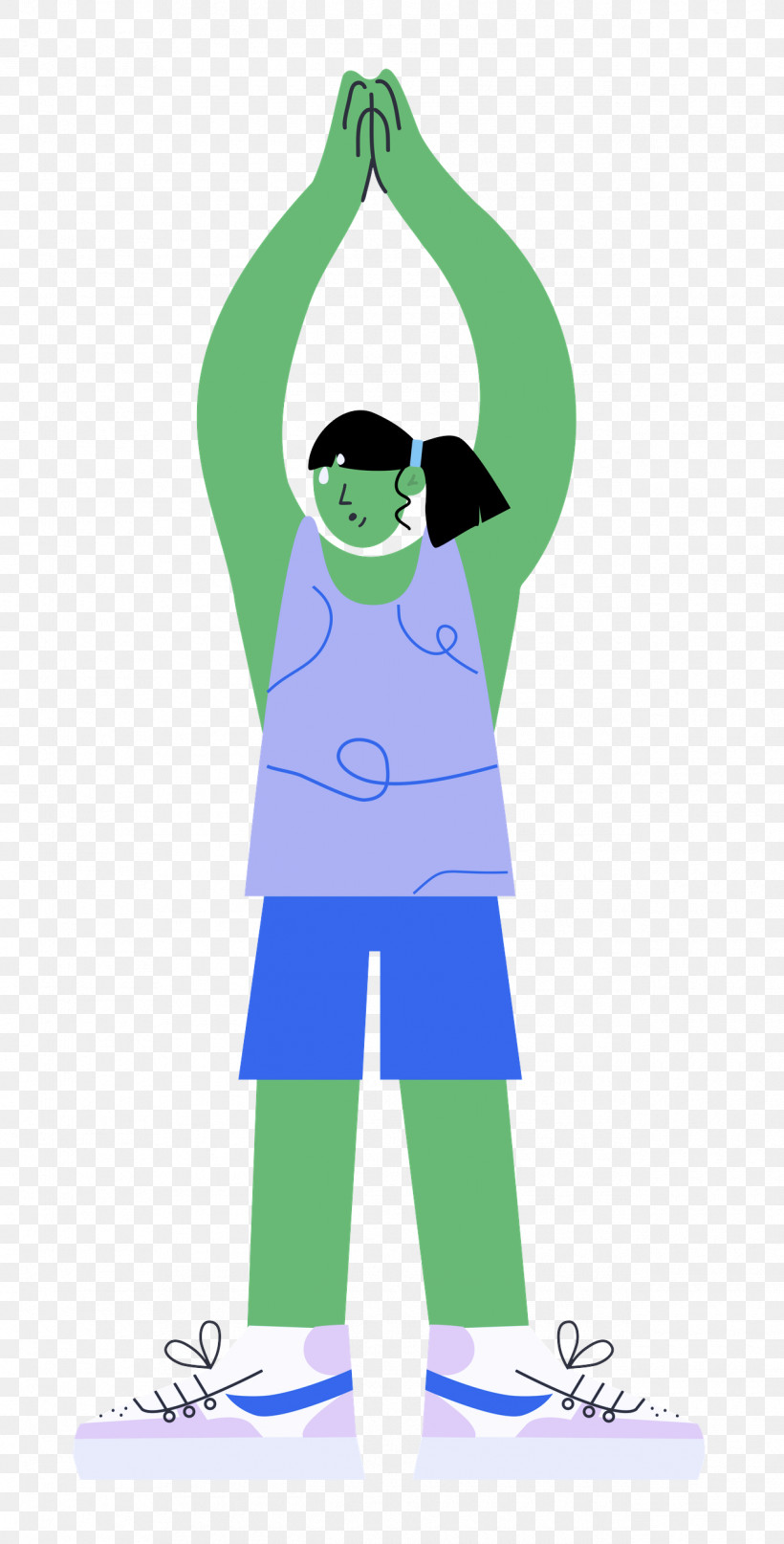 Mountain Pose Sports, PNG, 1270x2500px, Sports, Cartoon, Character, Electric Blue M, Green Download Free