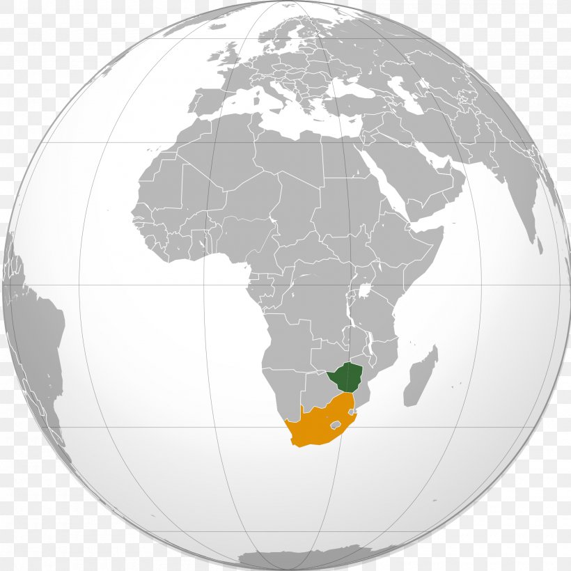 South Africa Southern Rhodesia Zimbabwe World, PNG, 2000x2000px, South Africa, Africa, Country, Globe, Map Download Free