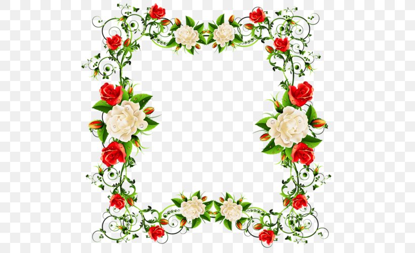 Flower Beach Rose Clip Art, PNG, 500x500px, Flower, Area, Beach Rose, Border, Christmas Decoration Download Free