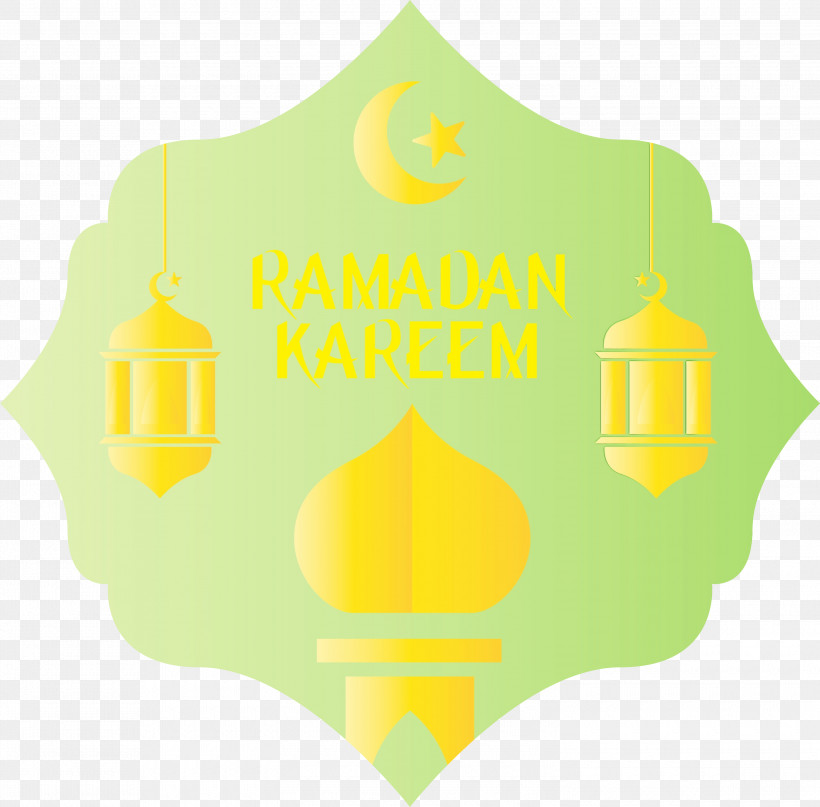 Green Yellow Logo Pattern Symmetry, PNG, 3000x2955px, Ramadan Mubarak, Green, Logo, Paint, Ramadan Kareem Download Free