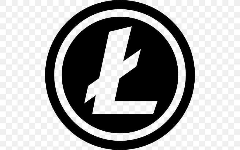 Litecoin Bitcoin Ethereum Cryptocurrency Altcoins, PNG, 512x512px, Litecoin, Altcoins, Area, Bitcoin, Black And White Download Free