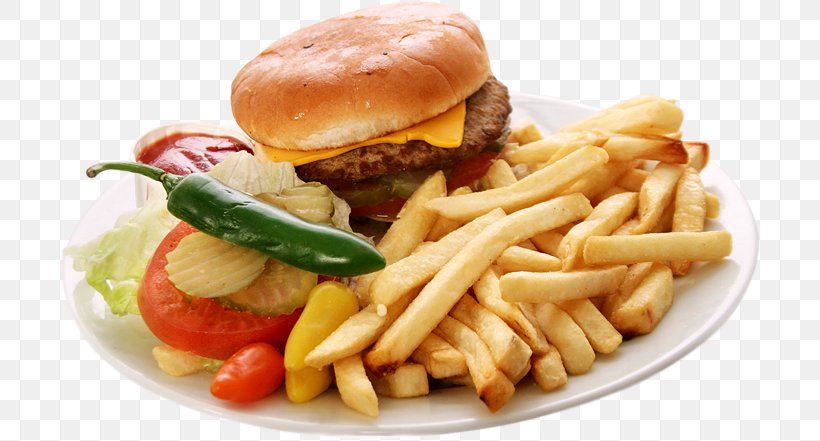 French Fries Buffalo Burger Hamburger Cheeseburger Tom's Burgers, PNG, 701x441px, French Fries, American Food, Breakfast Sandwich, Buffalo Burger, Cheeseburger Download Free