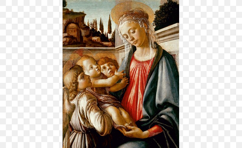 Madonna And Child And Two Angels Sandro Botticelli Madonna And Child With An Angel Virgin And Child With Two Angels, PNG, 500x500px, Madonna And Child, Art, Artist, Artwork, Canvas Download Free