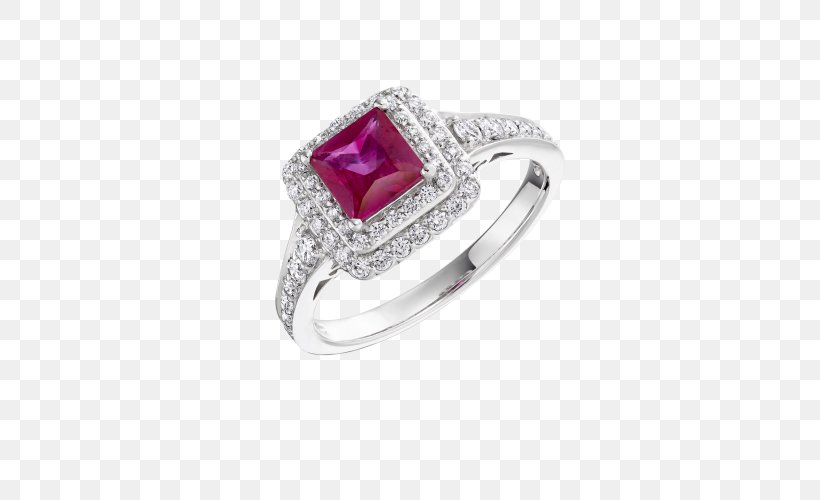Ruby Engagement Ring Diamond Jewellery, PNG, 500x500px, Ruby, Blue Nile, Body Jewelry, Carat, Colored Gold Download Free