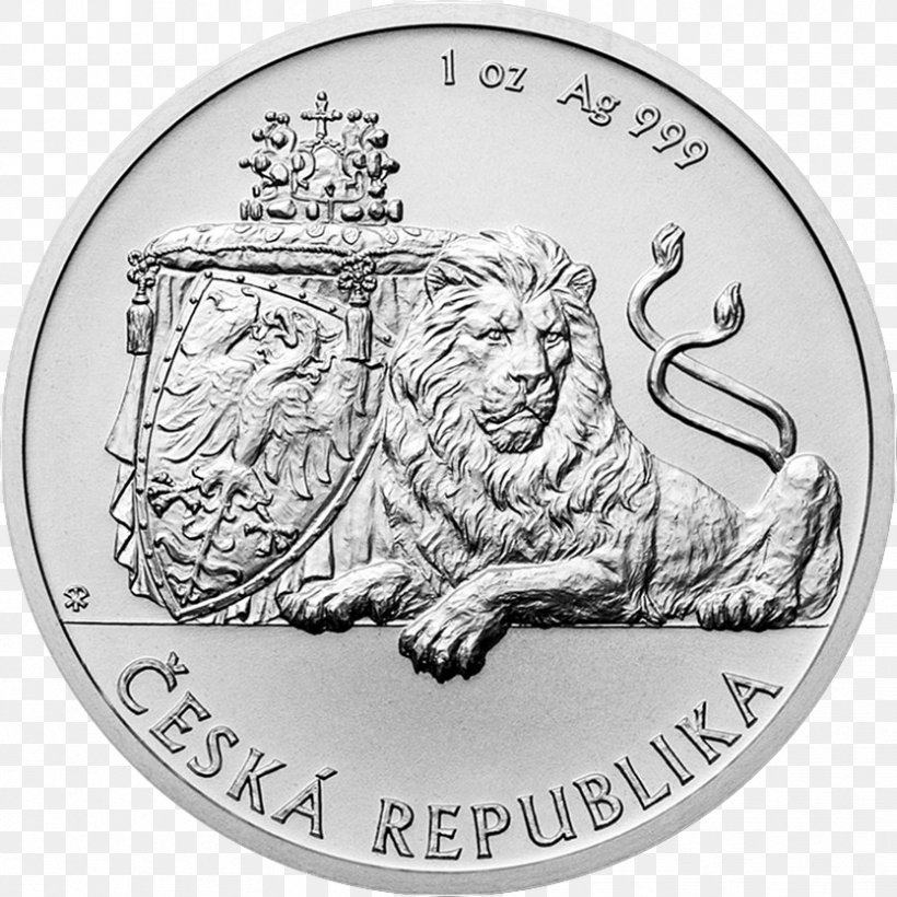 Czech Republic Bullion Coin Silver Coin, PNG, 834x835px, Czech Republic, Apmex, Black And White, Bullion, Bullion Coin Download Free