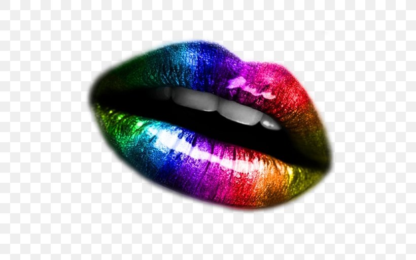 Lipstick Rainbow Color Desktop Wallpaper, PNG, 512x512px, Lip, Close Up, Color, Face, Glitter Download Free