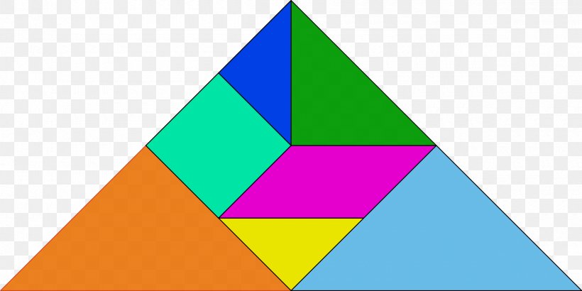 Tangram Geometric Shape Puzzle Clip Art, PNG, 2400x1202px, Tangram, Area, Coloring Book, Diagram, Game Download Free