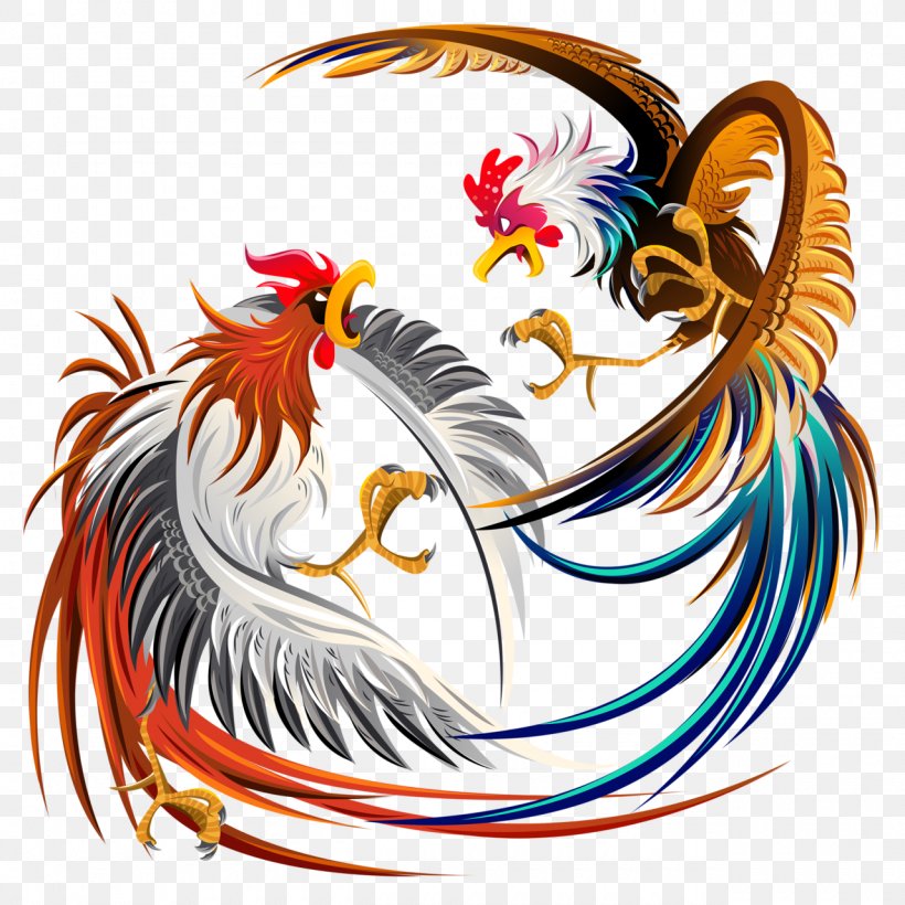 Cockfight Rooster Chicken Illustration, PNG, 1280x1280px, Cockfight, Art, Beak, Bird, Chicken Download Free