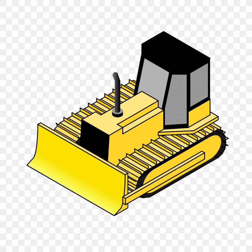 Bulldozer Heavy Machinery Isometric Projection Clip Art, PNG, 2400x2400px, Bulldozer, Architectural Engineering, Construction Equipment, Excavator, Heavy Machinery Download Free