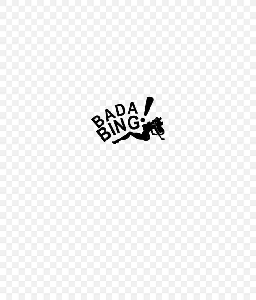 Logo Bada Bing Brand White Font, PNG, 753x961px, Logo, Area, Bada Bing, Black, Black And White Download Free