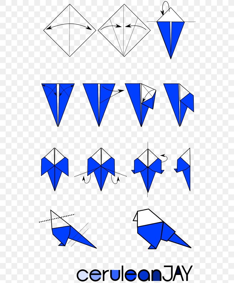Origami Paper How-to Blue Jay Pattern, PNG, 550x990px, Origami, Area, Art, Art Paper, Bird Download Free