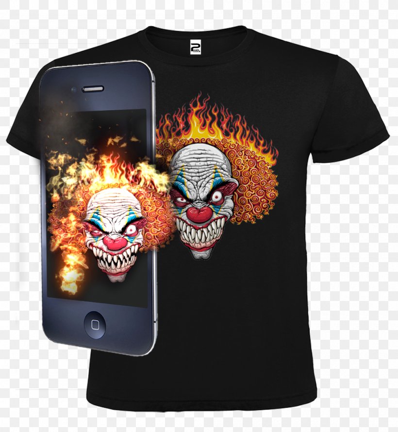 T-shirt Clown Sleeve Font, PNG, 1000x1086px, Tshirt, Brand, Clown, Skull, Sleeve Download Free