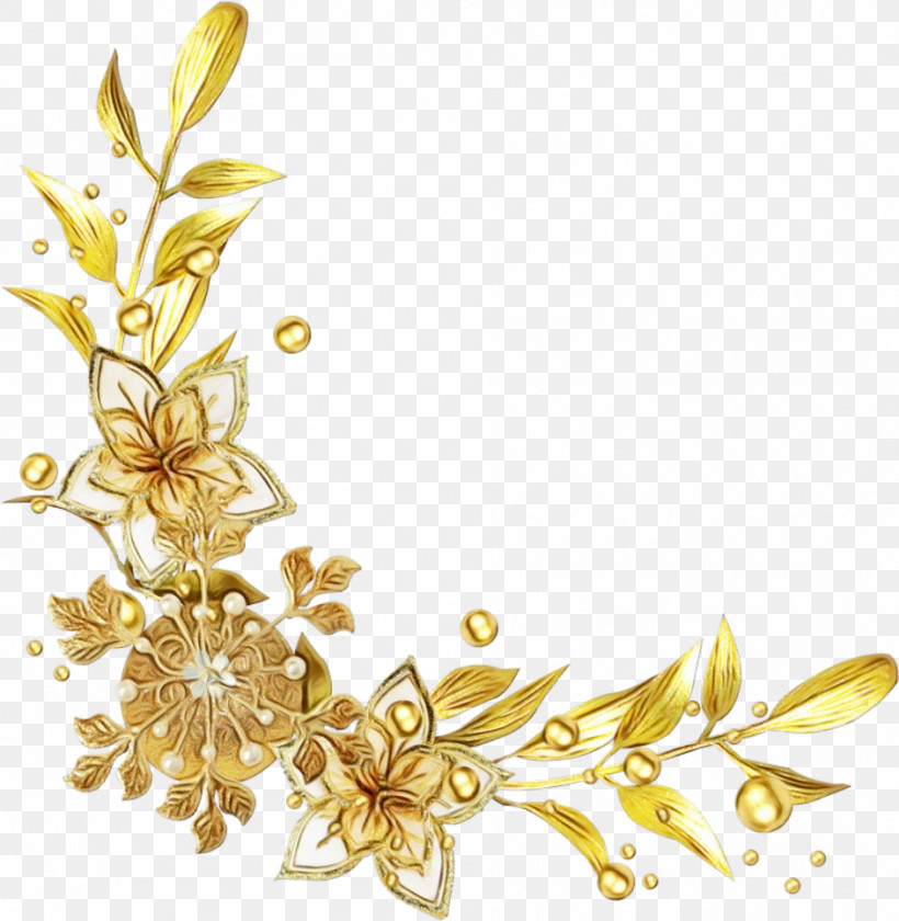 Yellow Plant Flower Ornament, PNG, 942x965px, Watercolor, Flower, Ornament, Paint, Plant Download Free