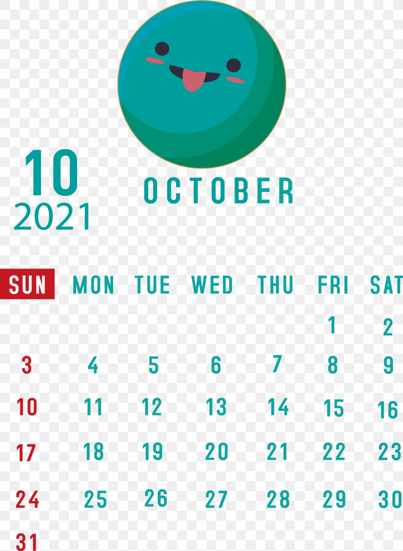 October 2021 Printable Calendar October 2021 Calendar, PNG, 2191x3000px, October 2021 Printable Calendar, Android, Aqua M, Calendar System, Geometry Download Free