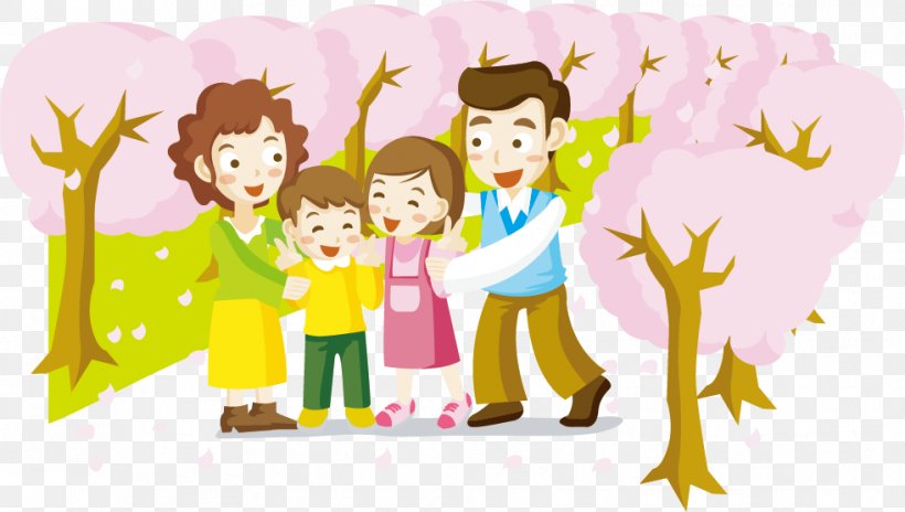Cartoon Family Illustration, PNG, 982x556px, Cartoon, Animation, Art, Child, Drawing Download Free