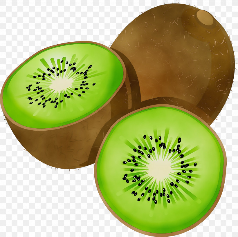 Kiwi, PNG, 2737x2731px, Watercolor, Color, Drawing, Fruit, Green Download Free