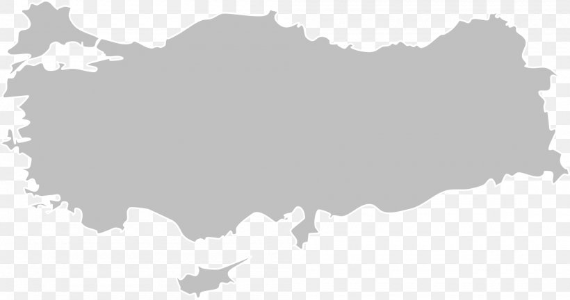 Turkey Blank Map, PNG, 2000x1055px, Turkey, Area, Black, Black And White, Blank Map Download Free
