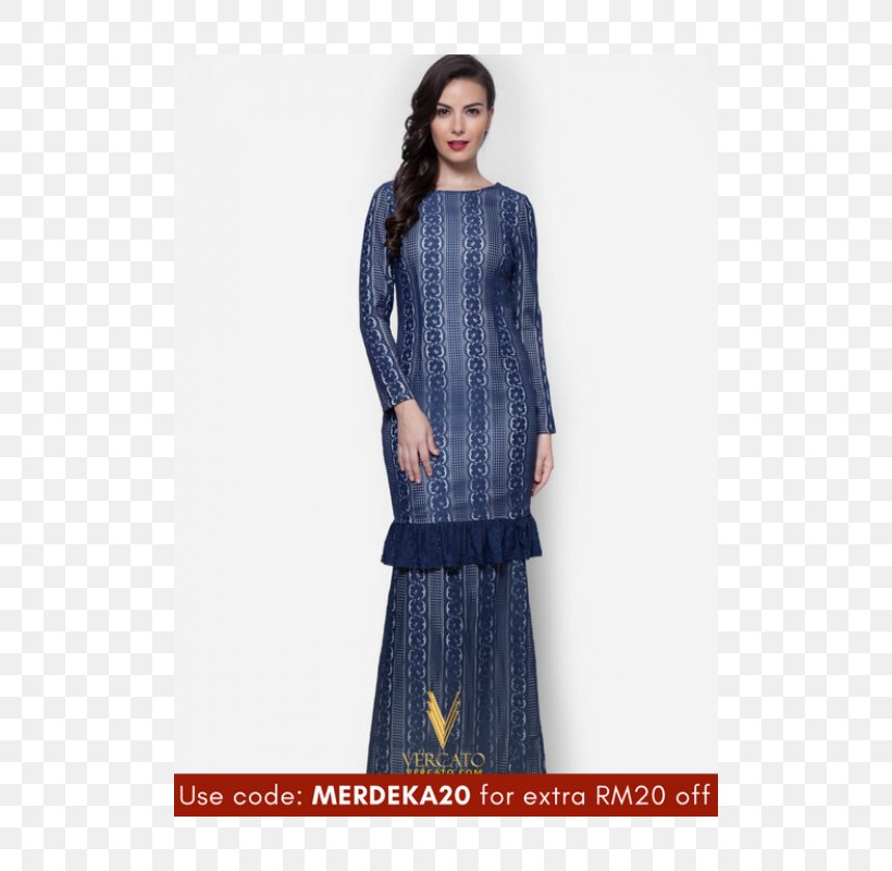 Baju Kurung Kebaya Robe Sleeve Dress, PNG, 500x800px, Baju Kurung, Blouse, Blue, Clothing, Day Dress Download Free