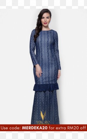 Dress - Baju Kurung Kebaya Robe Sleeve Dress PNG