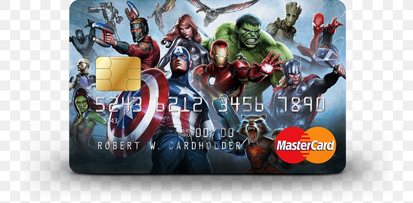 Credit Card Marvel Cinematic Universe Mastercard Marvel Comics Debit Card, PNG, 746x404px, Credit Card, Action Figure, Bank, Capital One, Cashback Reward Program Download Free