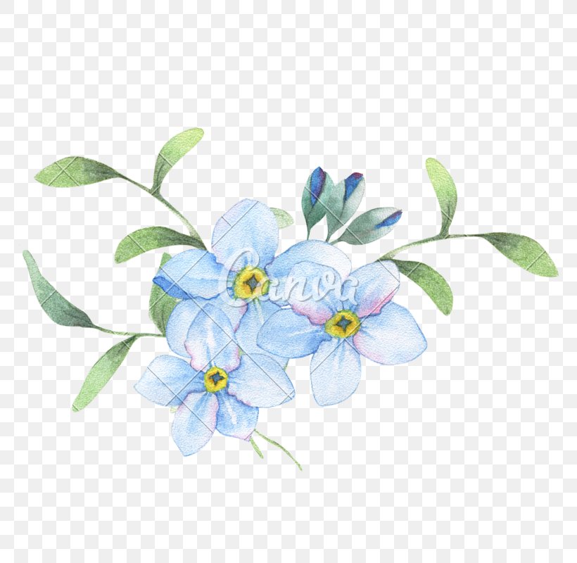 Flower Watercolor Painting Stock Photography, PNG, 800x800px, Flower, Art, Blue, Branch, Color Download Free