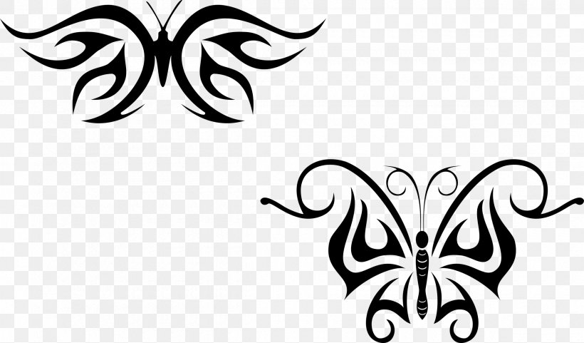 Royalty-free Clip Art, PNG, 2400x1410px, Royaltyfree, Artwork, Black, Black And White, Butterfly Download Free