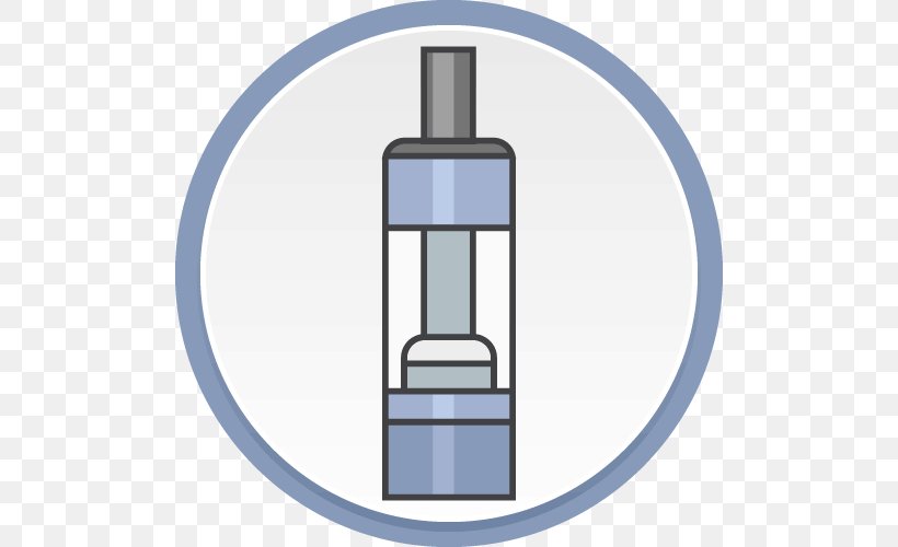 Electronic Cigarette Smooth Endoplasmic Reticulum Product Metal Silver, PNG, 500x500px, Electronic Cigarette, Atomizer Nozzle, Blue, Chimney, Electromagnetic Coil Download Free