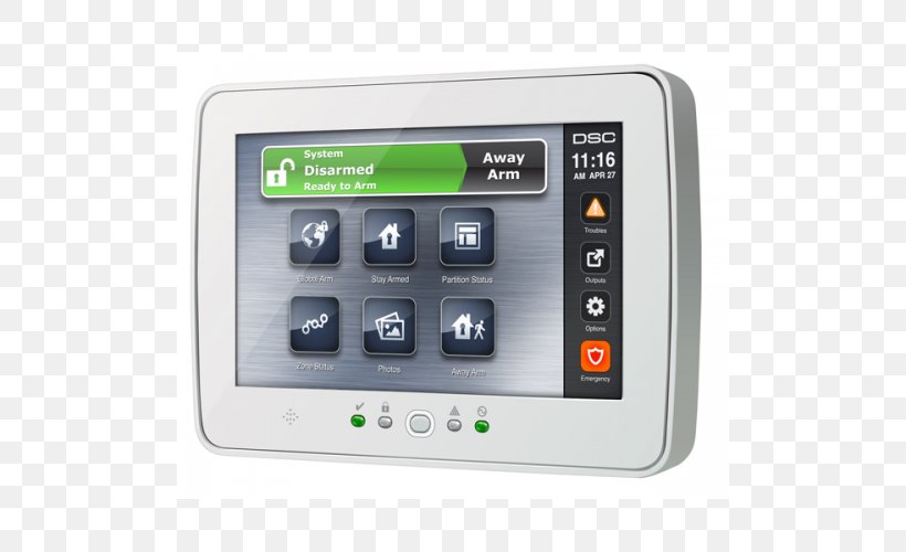 Security Alarms & Systems Keypad Touchscreen Alarm Device Display Device, PNG, 500x500px, Security Alarms Systems, Alarm Device, Control Panel, Display Device, Electronic Component Download Free