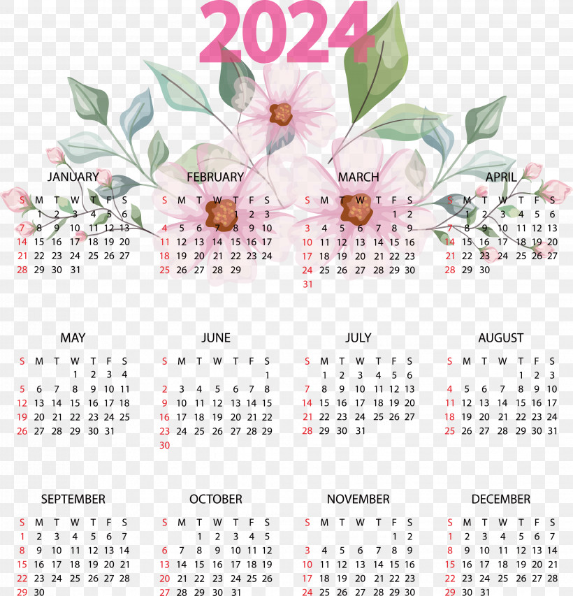 New Year, PNG, 3920x4078px, Calendar, February, Holiday, New Year, New Year Holiday Download Free