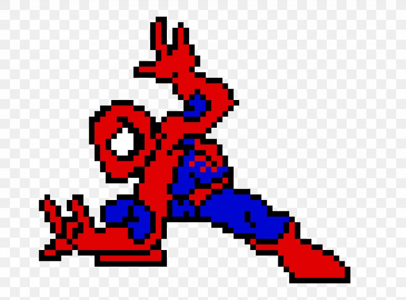 Spider-Man Minecraft Deadpool Pixel Art Iron Man, PNG, 3650x2700px,  Spiderman, Area, Art, Bead, Comics Download