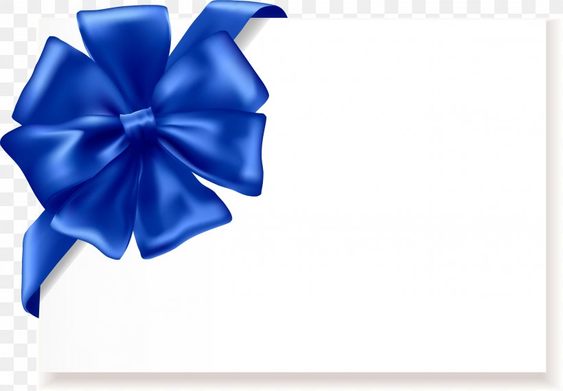 Ribbon Gift Shoelace Knot Image Download, PNG, 2689x1867px, Ribbon, Blue, Clothing Accessories, Cobalt Blue, Decorative Box Download Free