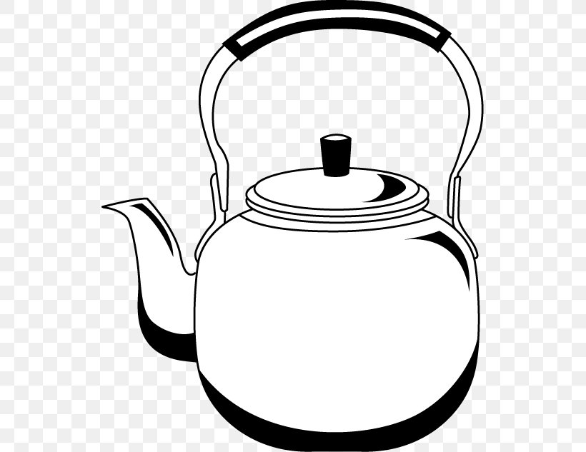 Teapot Kettle Coloring Book Clip Art, PNG, 535x633px, Tea, Artwork, Black And White, Boiling, Cauldron Download Free