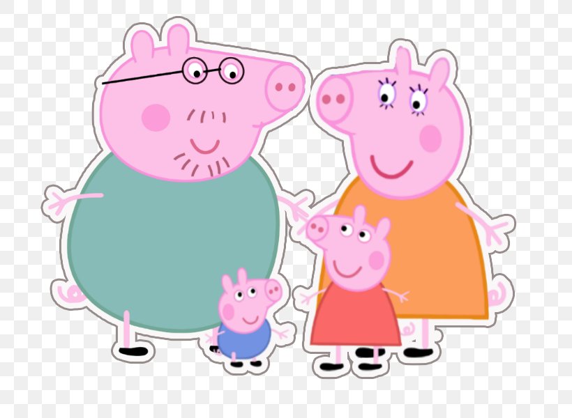 Mummy Pig Animated Cartoon Clip Art, PNG, 800x600px, Mummy Pig, Animated Cartoon, Cartoon, Child, Drawing Download Free