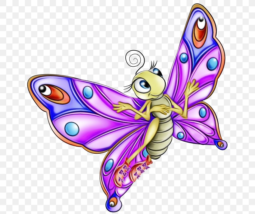Butterfly Insect Moths And Butterflies Violet Wing, PNG, 670x689px, Watercolor, Butterfly, Insect, Moths And Butterflies, Paint Download Free
