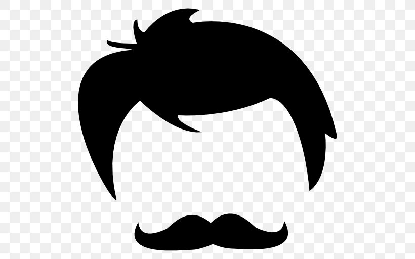 Moustache Hairstyle Vector Graphics Beard, PNG, 512x512px, Moustache, Beard, Beauty Parlour, Black Hair, Blackandwhite Download Free