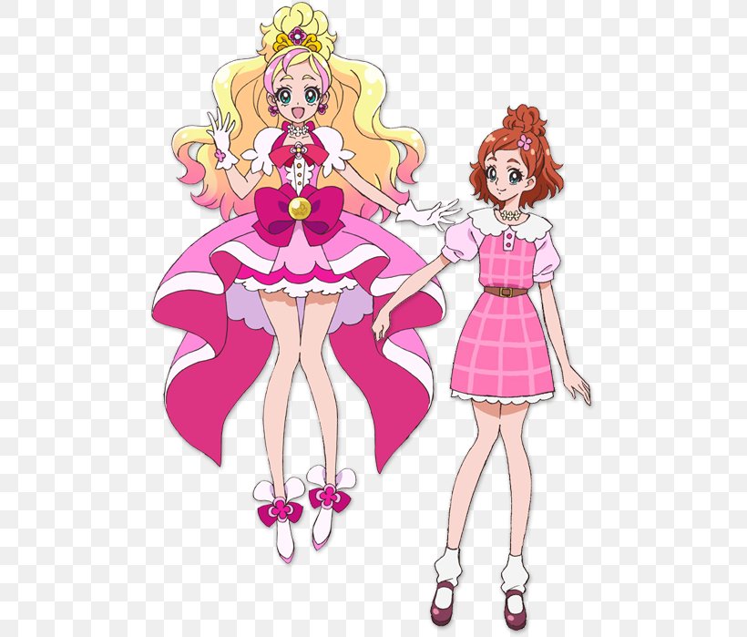 Cure Flora Nagisa Misumi Pretty Cure Tsubomi Hanasaki Hibiki Hojo, PNG, 493x699px, Watercolor, Cartoon, Flower, Frame, Heart Download Free