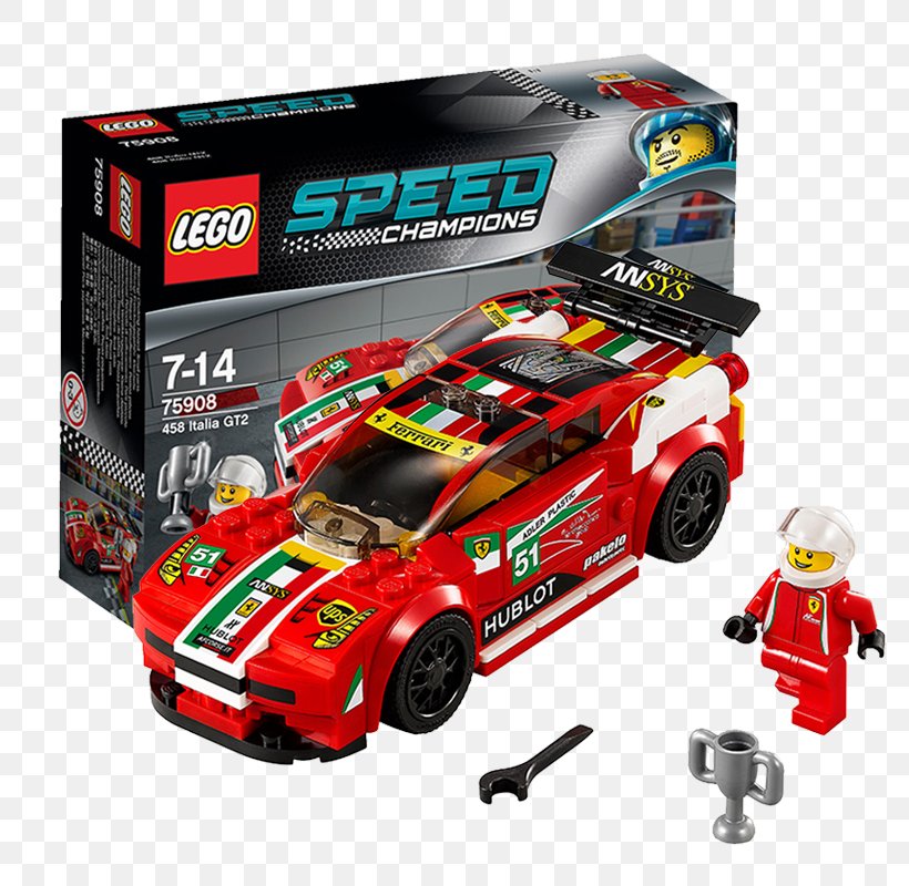 LEGO 75908 Speed Champions 458 Italia GT2 Lego Speed Champions Toy Lego Ideas, PNG, 800x800px, Lego, Automotive Design, Bionicle, Car, Ferrari 458 Italia Gt2 Download Free