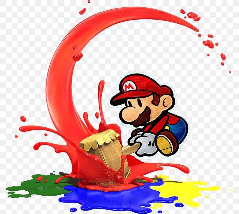 Paper Mario: Color Splash Wii U Paper Mario: Sticker Star, PNG, 781x733px, Watercolor, Cartoon, Flower, Frame, Heart Download Free