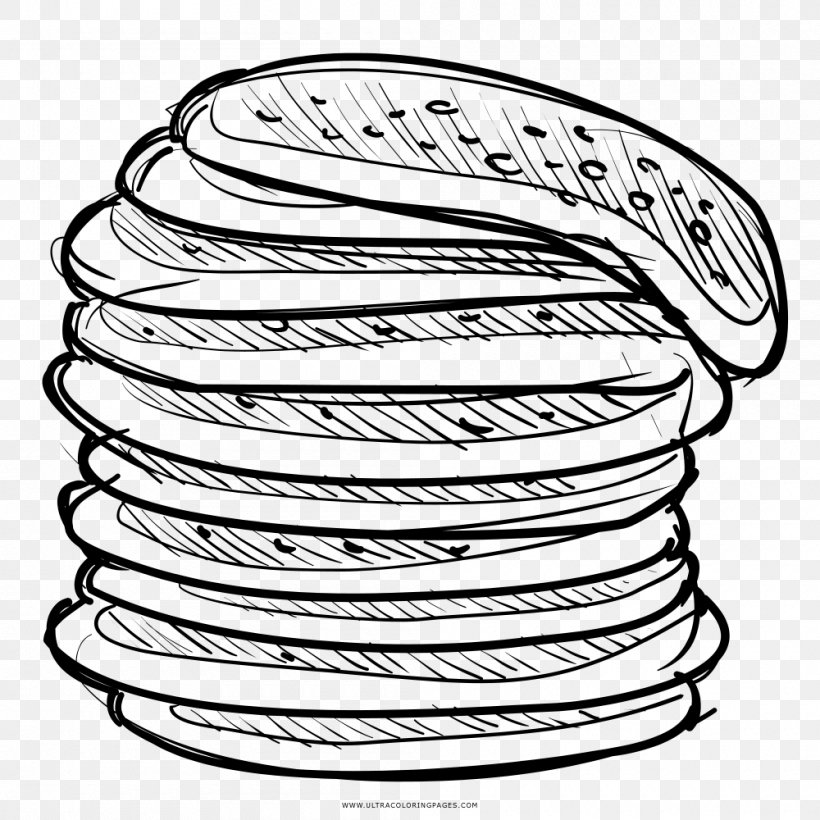 Pancake Crêpe Breakfast Cream Drawing, PNG, 1000x1000px, Pancake, Bilberry, Black And White, Breakfast, Brunch Download Free
